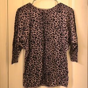 THE LIMITED Women's Animal Print Dolman Sleeve Sweater Size M